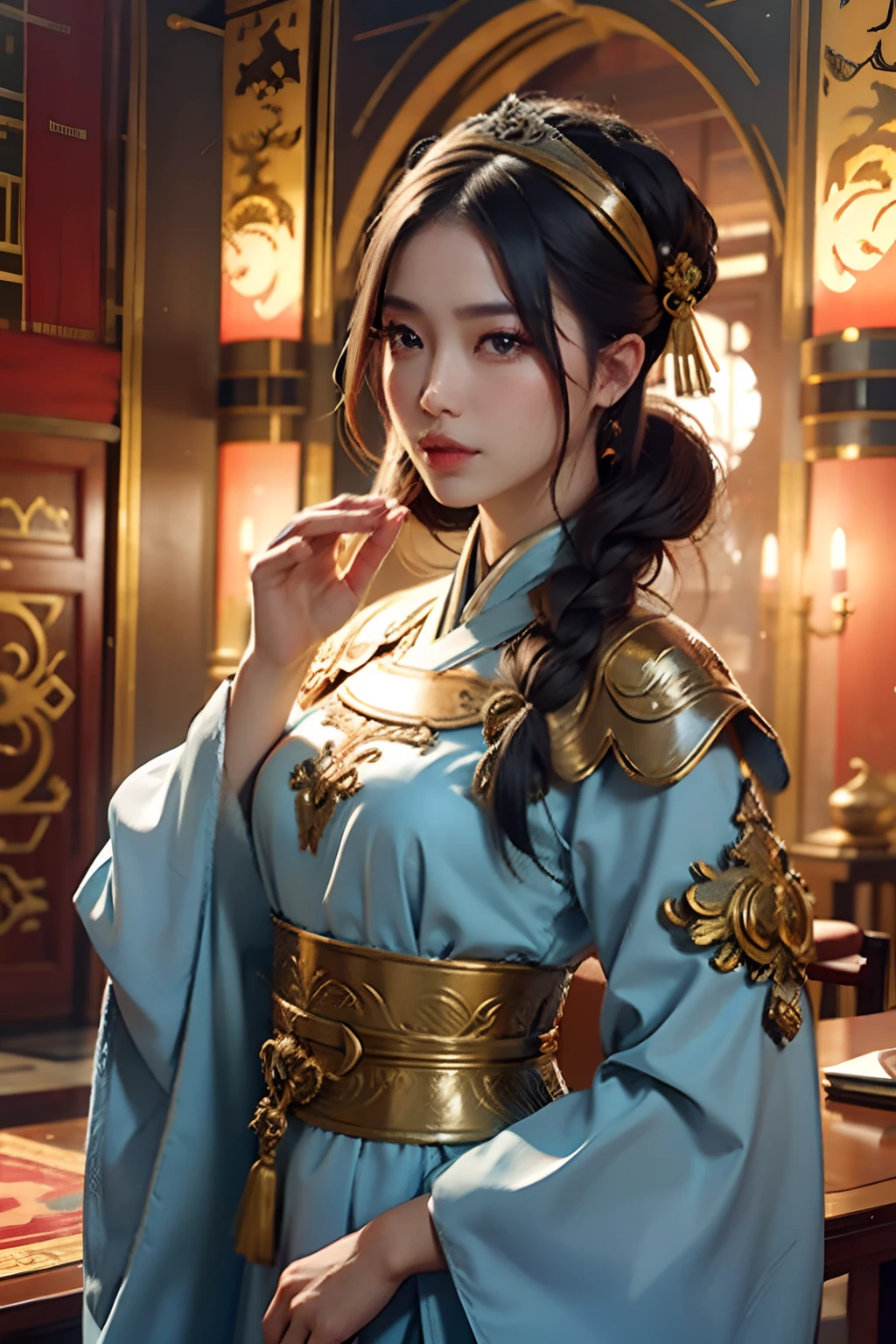 beste-Qualit, master piece, ultra highres, (photoreallistic: 1.4), xiuxian, arme, face detailed,
1fille, European beauty super beautiful hyper realistic door islamic caftan, (cercle magique: 1.2), xiuxian, haut du corps, belle fille, corps complet, East Asian architecture, gaine, architecture,
