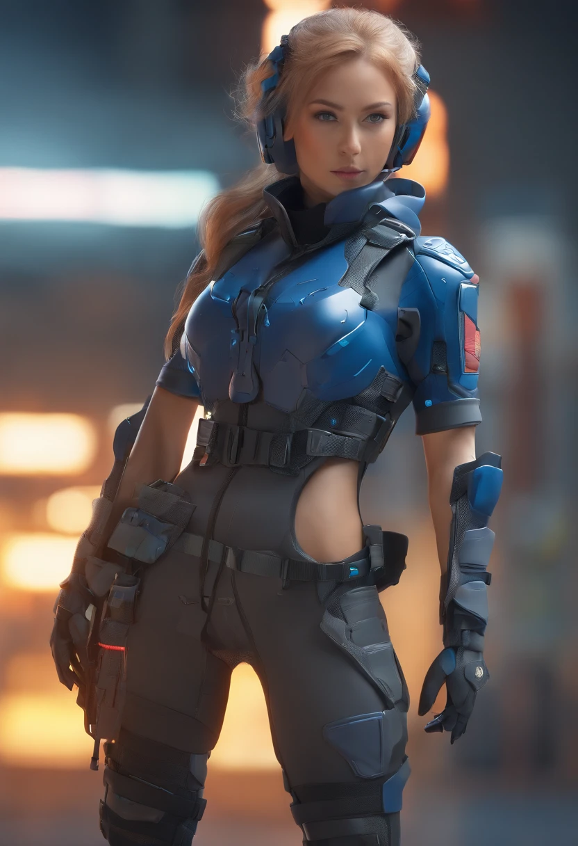 tactical bodysuit, azul, feminino, heroine