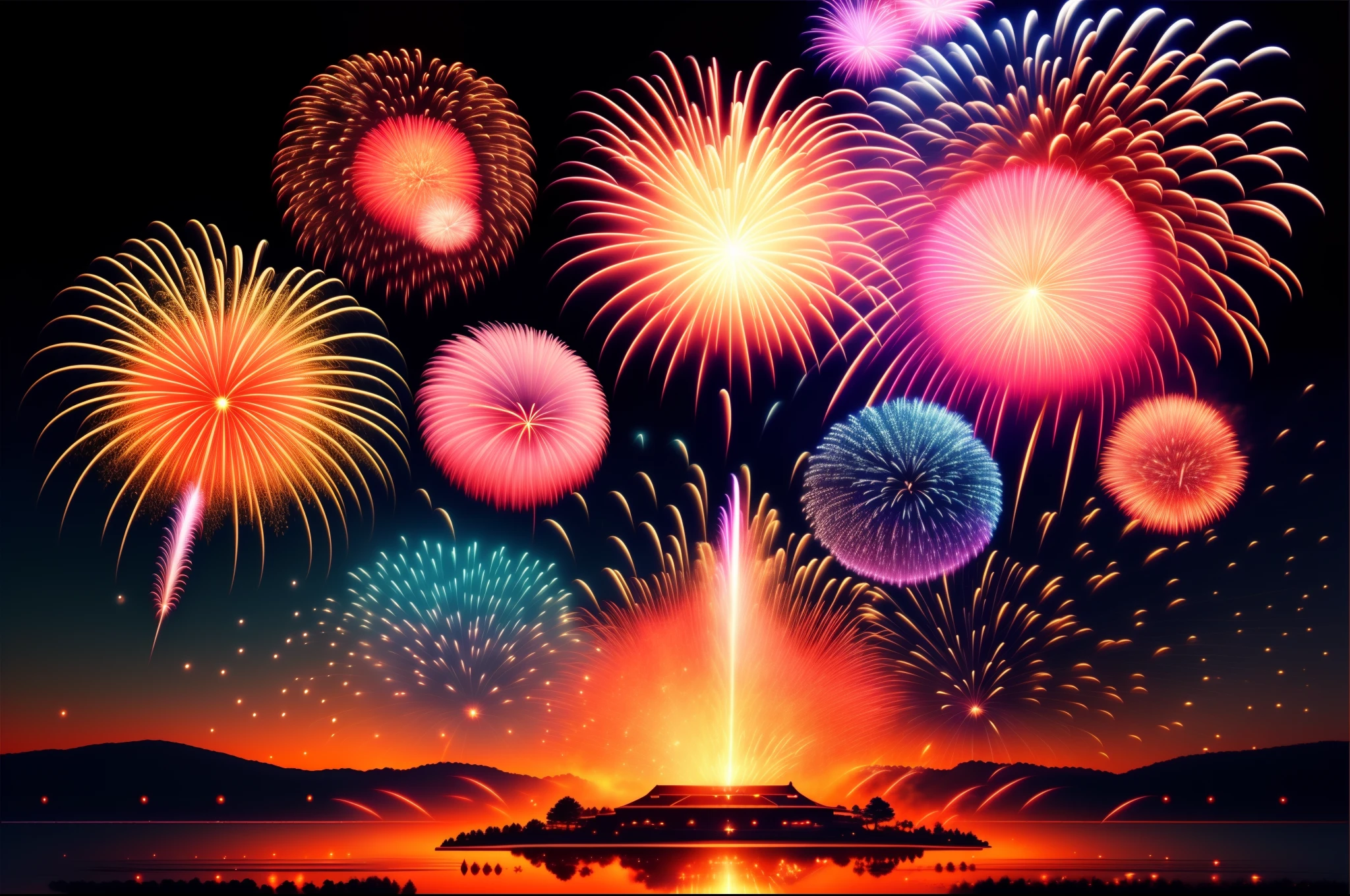 Brilliant fireworks、Flashy fireworks