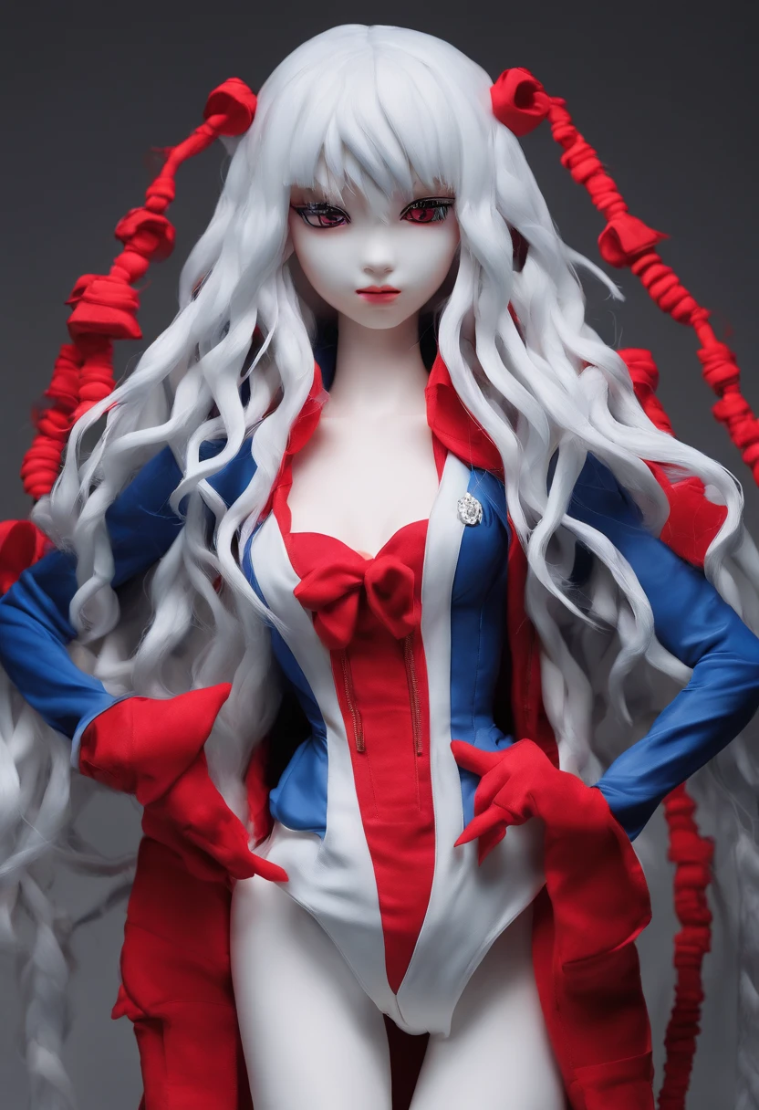 (((Long silver hair)))、((Navy blue knee-high boots))、((Long navy blue gloves))、(((Black Leotard)))、(((Blue eyes)))、(((red blush)))、(((I have my mouth wide open)))、(((Teary face)))、(((Wink)))、((cyberpunked))、((((Red Domino Mask))))、(((prison)))、(((Only one woman)))、((Chains on the collar))、(((Crying face))) 、(((Stretching legs)))、(((Arms above the head)))、((perspiring))、(((Water droplets on the body))、(((Stretch your arms forward)))、(((Slouched)))、(((Torn white pantyhose)))
