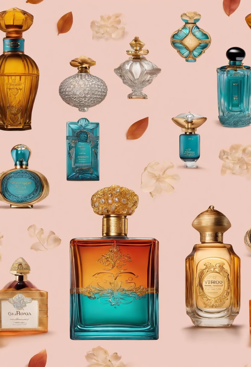 Vidros lindos de perfumes com logotipo AGEVOAN Perfumes
