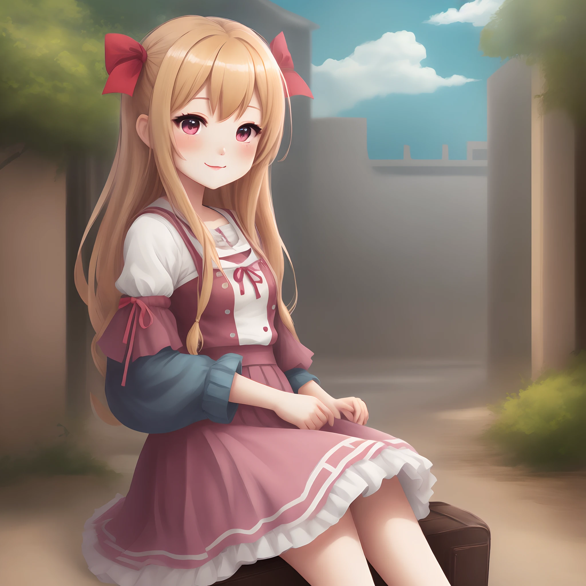 High quality, 4K, Cute anime girl