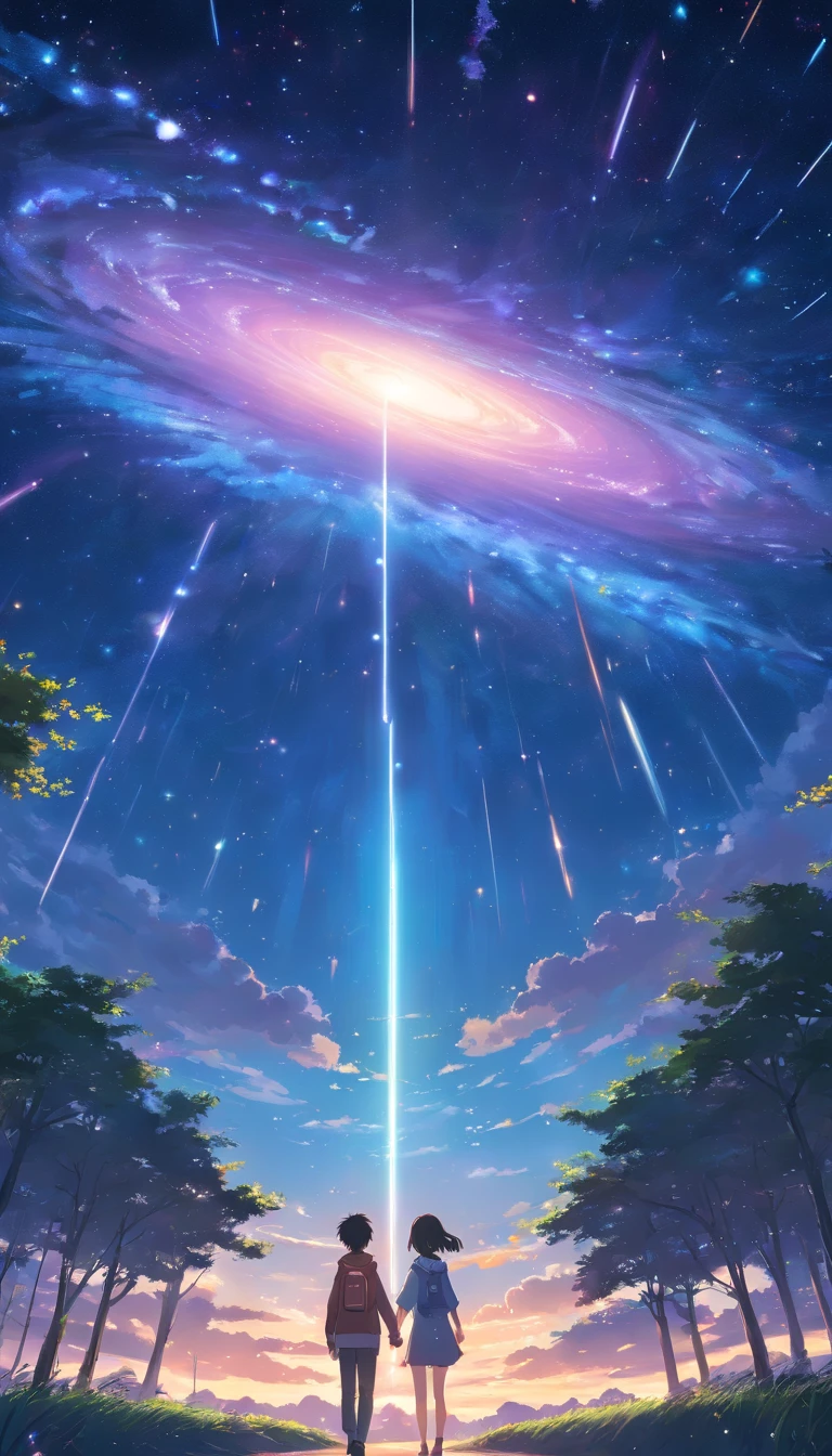 The entire galactic starry sky,Magnificent,Twinkling starlight,Boundless,Fantastic sights。