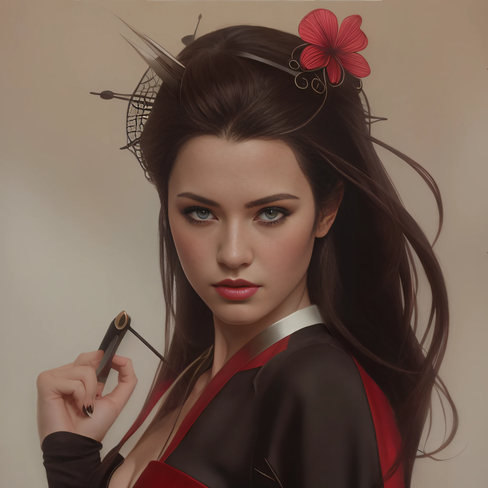 imagem arafed de uma mulher com um vestido vermelho e uma coroa, Artgerm e Tom Bagshaw, Arte Estilo Tom Bagshaw, No estilo de Tom Bagshaw, Estilo de Tom Bagshaw, Tom Bagshaw Estilo, no estilo de tom bagshaw, Tom Bagshaw Estilo de Arte, Artgerm. anime illustration, Tom Bagshaw inspirado.