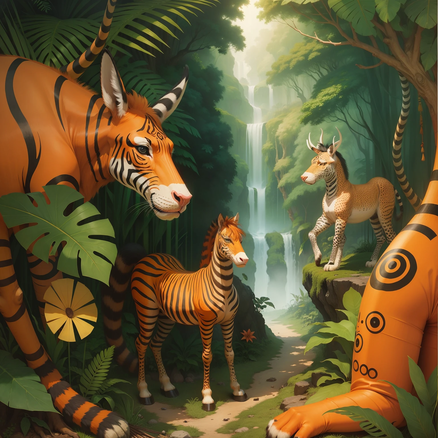 animals in the jungle, art brut
