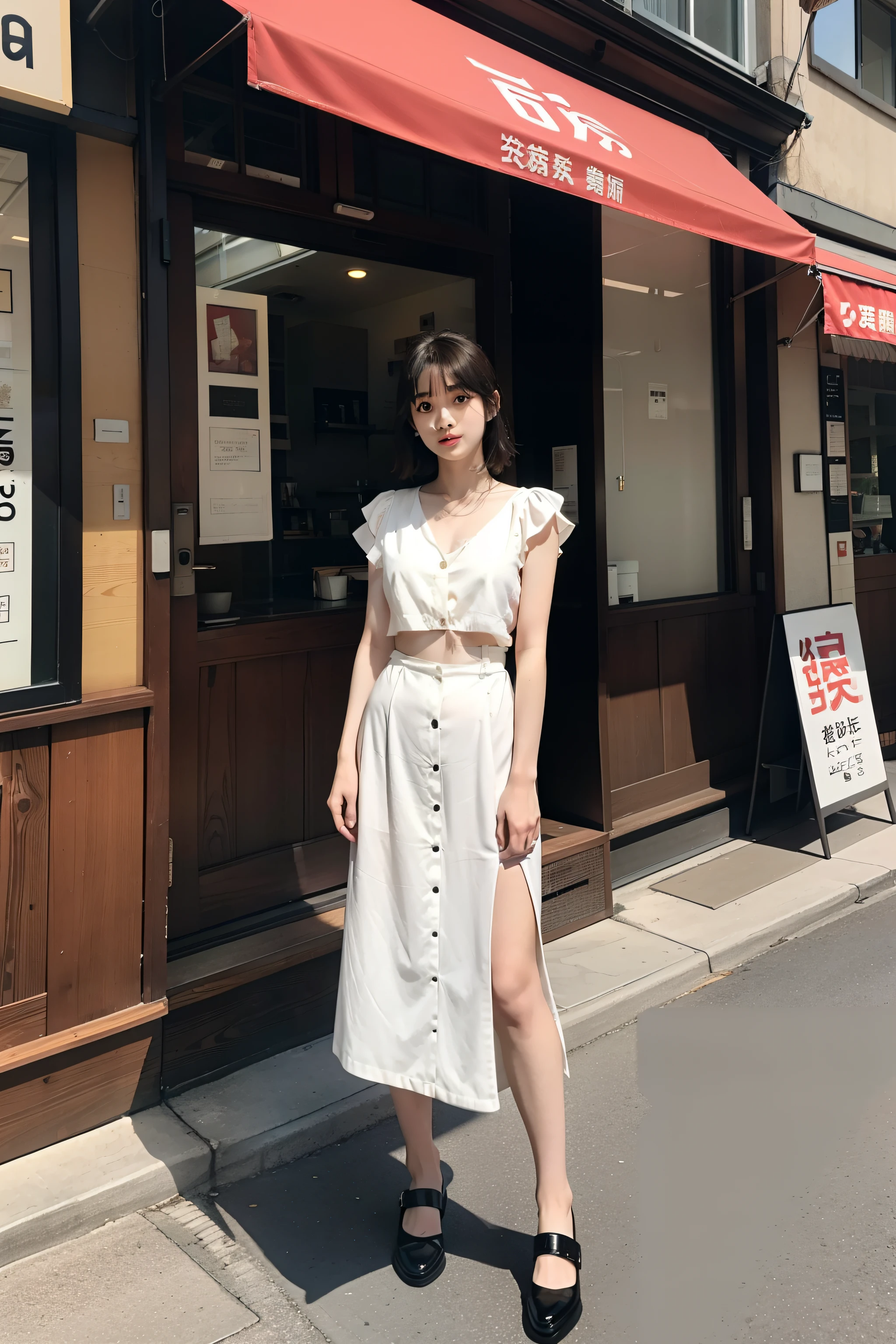 1girl in,Suzuni Hirose,Normal body shape,Will,cafes,Sunnyday