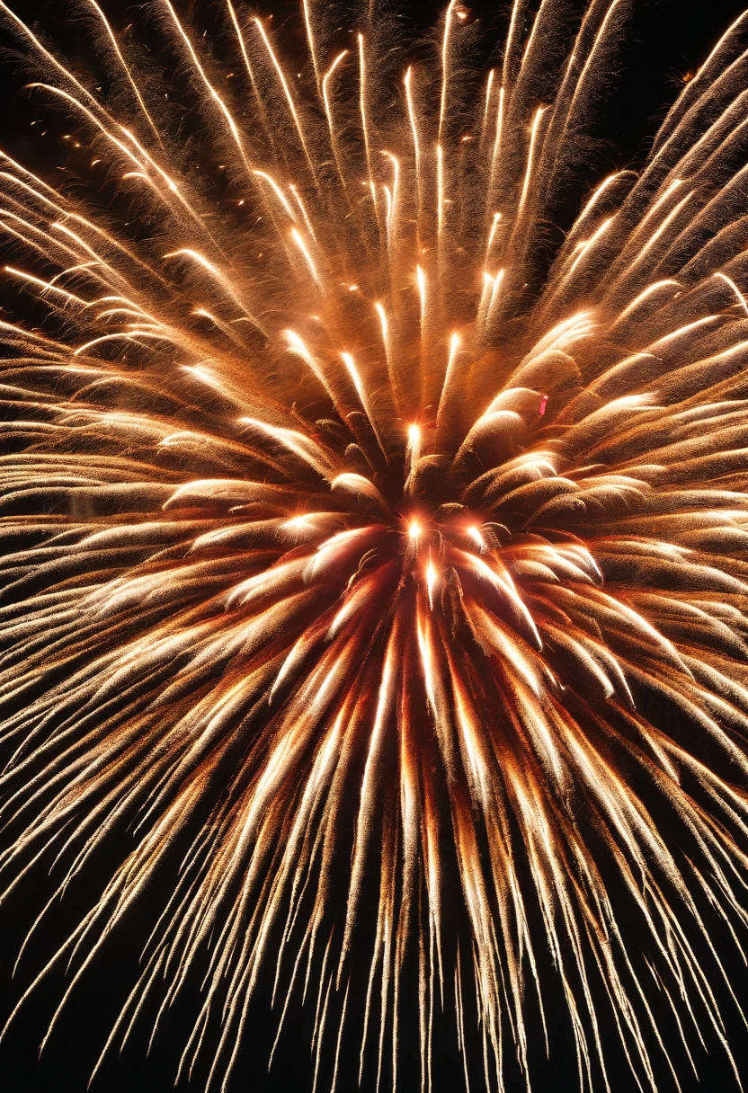 Spectacular fireworks display. The fireworks are huge
