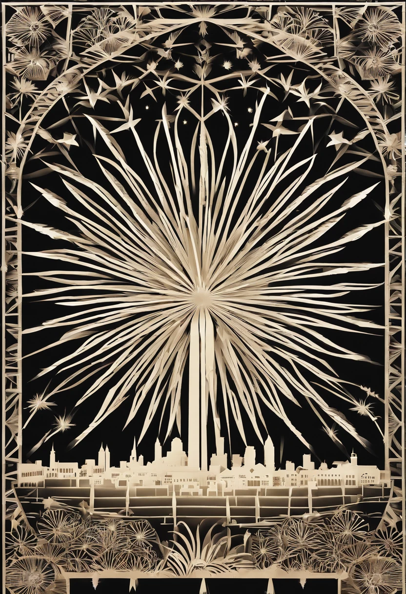 Spectacular fireworks display. The fireworks are huge
