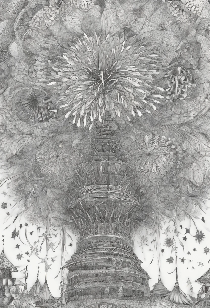 Spectacular fireworks display. The fireworks are huge