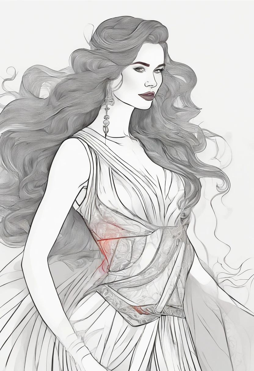 female with long hair, female with wavy hair, female with dark brown hair, female with red eyes, female with striking red eyes, female with pale skin, fair and delicate female, female with toned abdominal muscle, female with gold and black clothes, female with noble European clothes, historical, fully clothed female, female with Aristocratic Dress, female with covered body, female with long and flowing dress, female with toned body, female with red eyes, female with red eye color, female with toned stomach muscle, female with abdominal muscle, matching eye, young, beautiful, soft, sweet, gentle