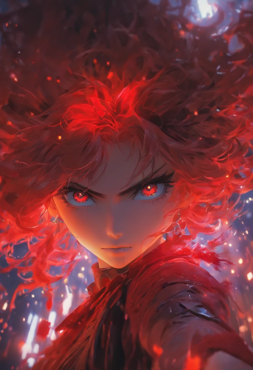 (Cowboy Shot),(((Thrust your hands forward))),(Smile eerily:1.3),masuter piece, Best Quality, Best Quality,amazing,1girl in,finely detail,depth of fields,the Extremely Detailed CG Unity 8K Wallpapers, masuter piece, Full body,(Lori),(White hair), red streaked hair, Red Eyes, (Full body),(Red mesh hair:1.5), (Ball of light from the hand),(Beautiful detailed eyes), Blood Drop,Blood fog, Floating hair,light Shafts, Soft Focus, Character Focus,disheveled hair,Long bangs, hairs between eyes, Looking at Viewer,Short hair, floating, blood splashing,Long hair,(blood stain),(White and black dress),(krystal),((Precise fingertips))