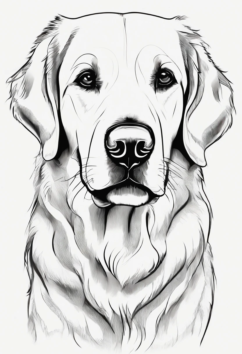 a golden retriever, vector