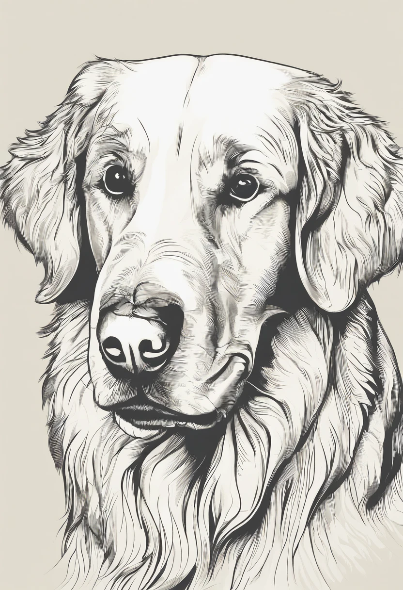 a golden retriever, vector