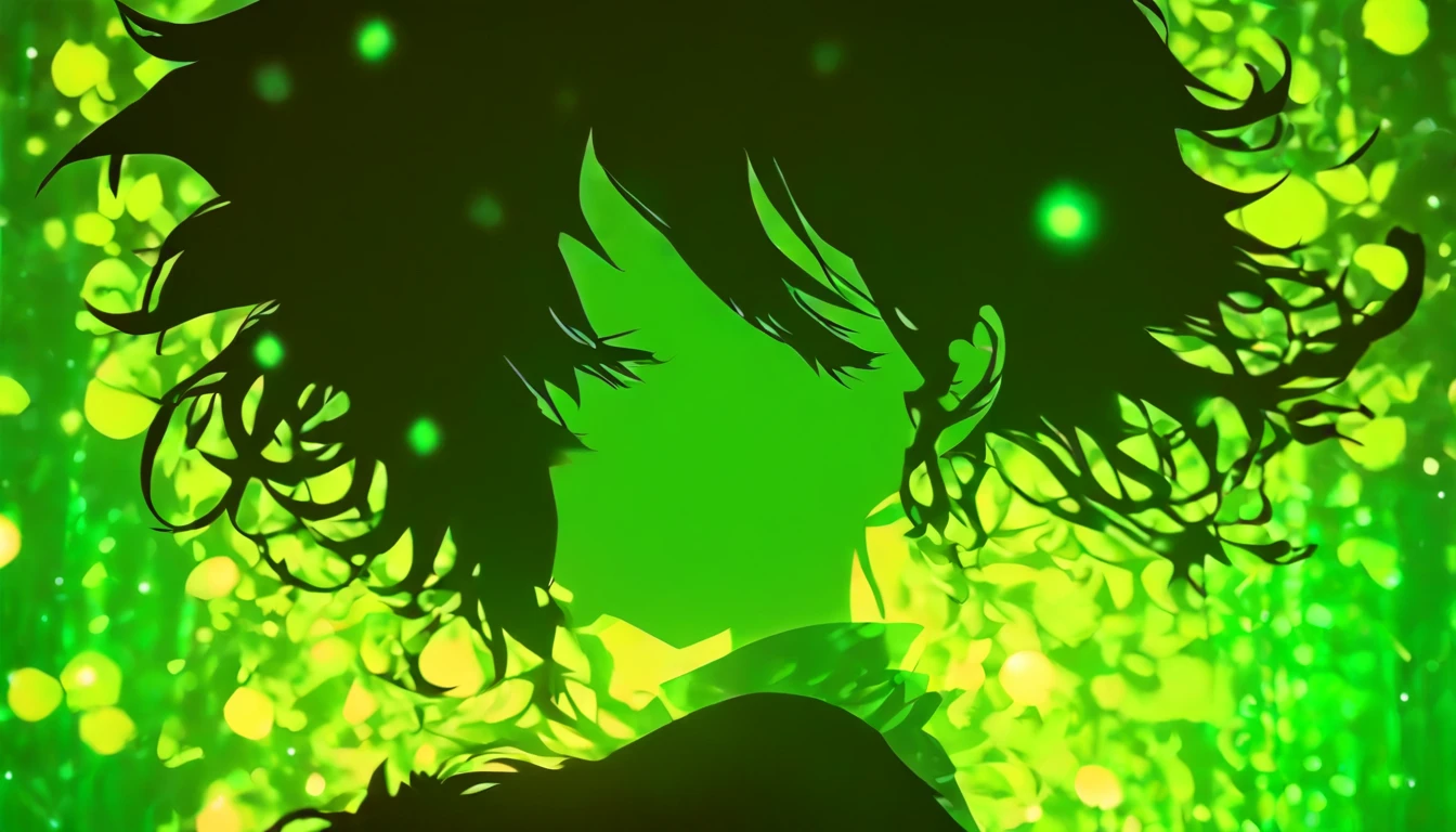 (Silhouette Art,cutouts:1.6)
(((Paper cutting art,A world where only black exists:1.3)

(Cowboy Shot),1 girl,Solo,
(Kimono Girl,profile:1.2),white, Clear and beautiful face,

BREAK
(Lots of fireflies、Pale green light)
Textured glass background,