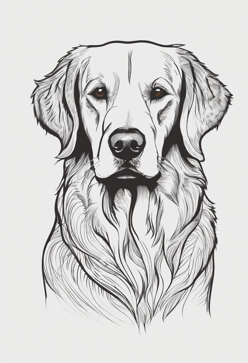 a golden retriever vector art