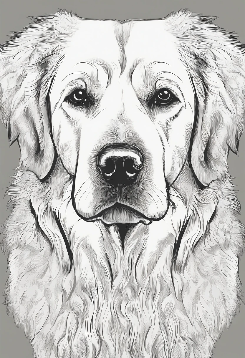 a golden retriever vector art