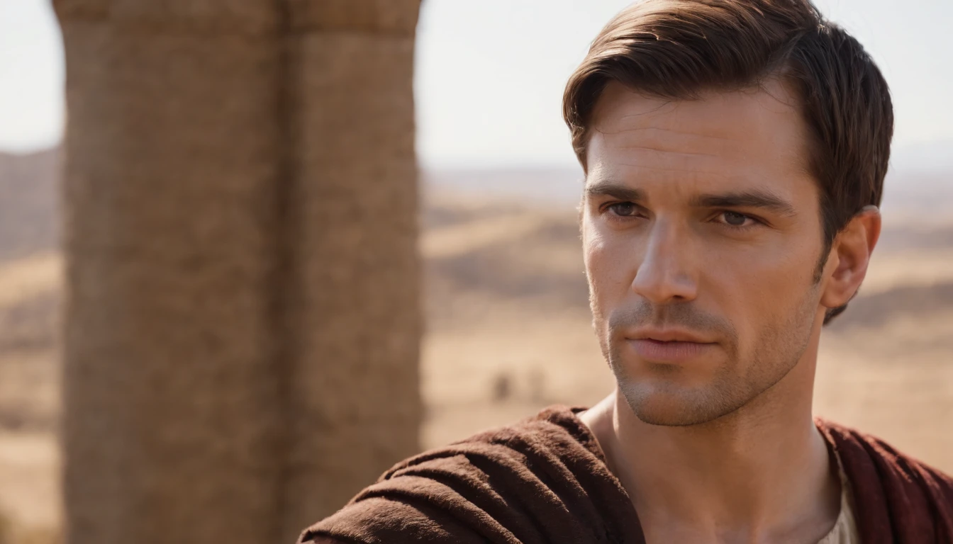 David character from the Bible, Staring at Me, Perfect Proportions, Centered Image, Visually Rich, Cinematic, Mschiffer, Wallpaper Art, UHD Wallpaper, Ultra Sharp Focus