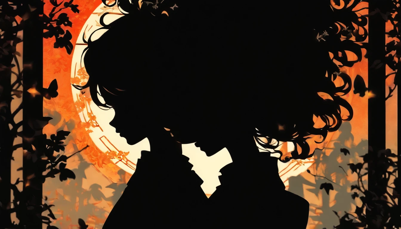 (Silhouette Art,cutouts:1.6)
(((Paper cutting art,A world where only black exists:1.3)

(Cowboy Shot),1 girl,Solo,
(Kimono Girl,profile:1.2),white, Clear and beautiful face,

BREAK
(Black cat)
Textured glass background,