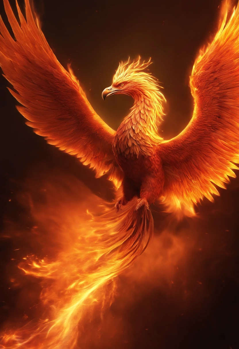 flaming blade glowed with intensity, The flames surged to life, forming a majestic phoenix that briefly soared before dissipating into sparks