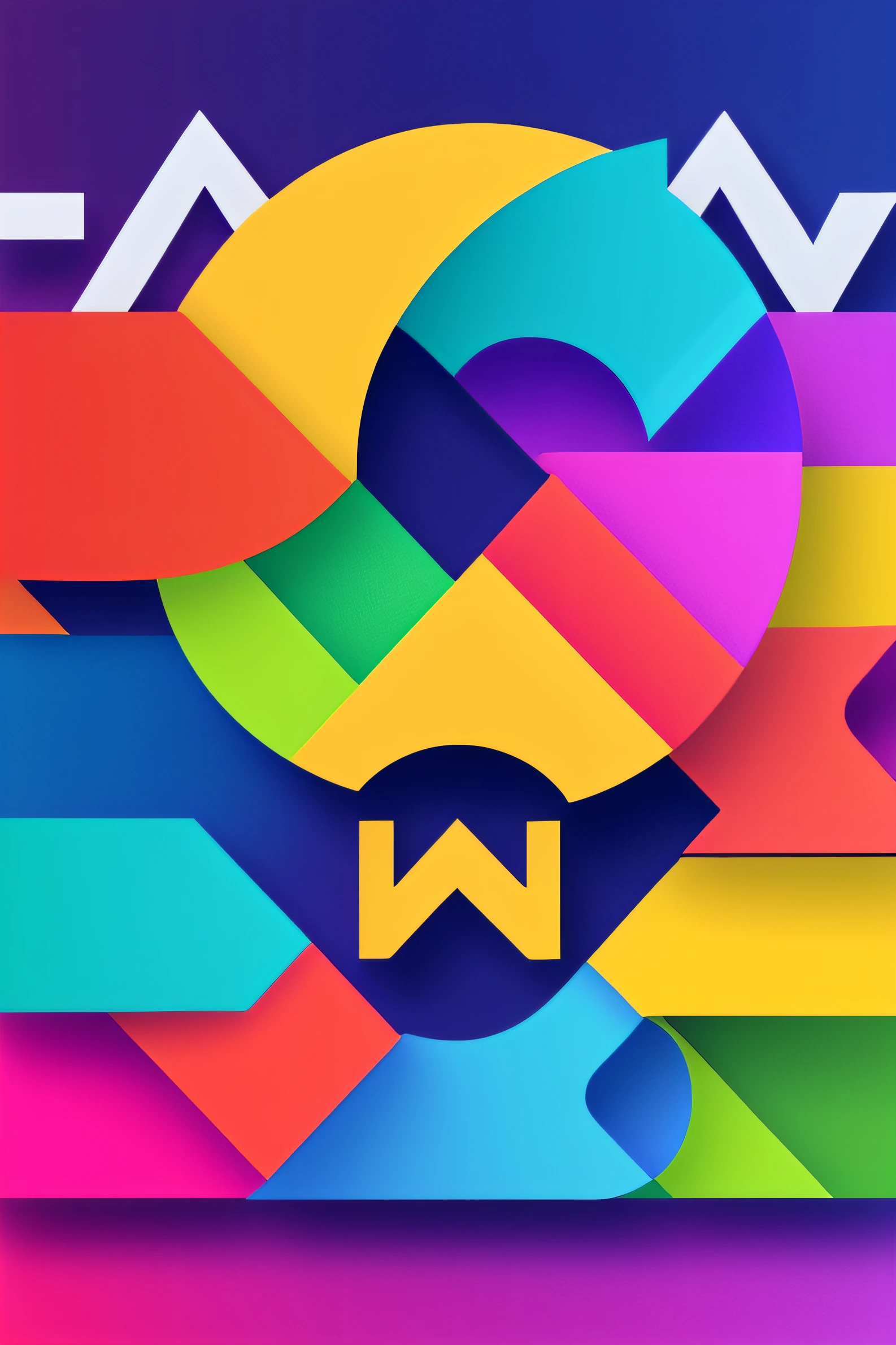 Create a unique logo for a digital store. A logo should be centered on the letter 'M' and incorporate elements that evoke the idea of technology and innovation. Use colors and shapes that represent the dynamic and modern nature of the digital environment