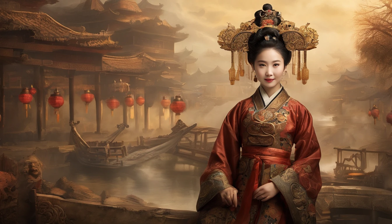 China-style,Tang dynasty baby girl,Hanfu,Cute and cute,A ball head,Take a bunch of sugar gourds,The lively streets of Chang'an,eery,Full body like,Detailed and accurate,depth of fields,8K,A high resolution,tmasterpiece,Beautiful wallpapers,high qulity,high detal,s the perfect face,offcial art,blur backgroun, --Niji 5 --Q 2