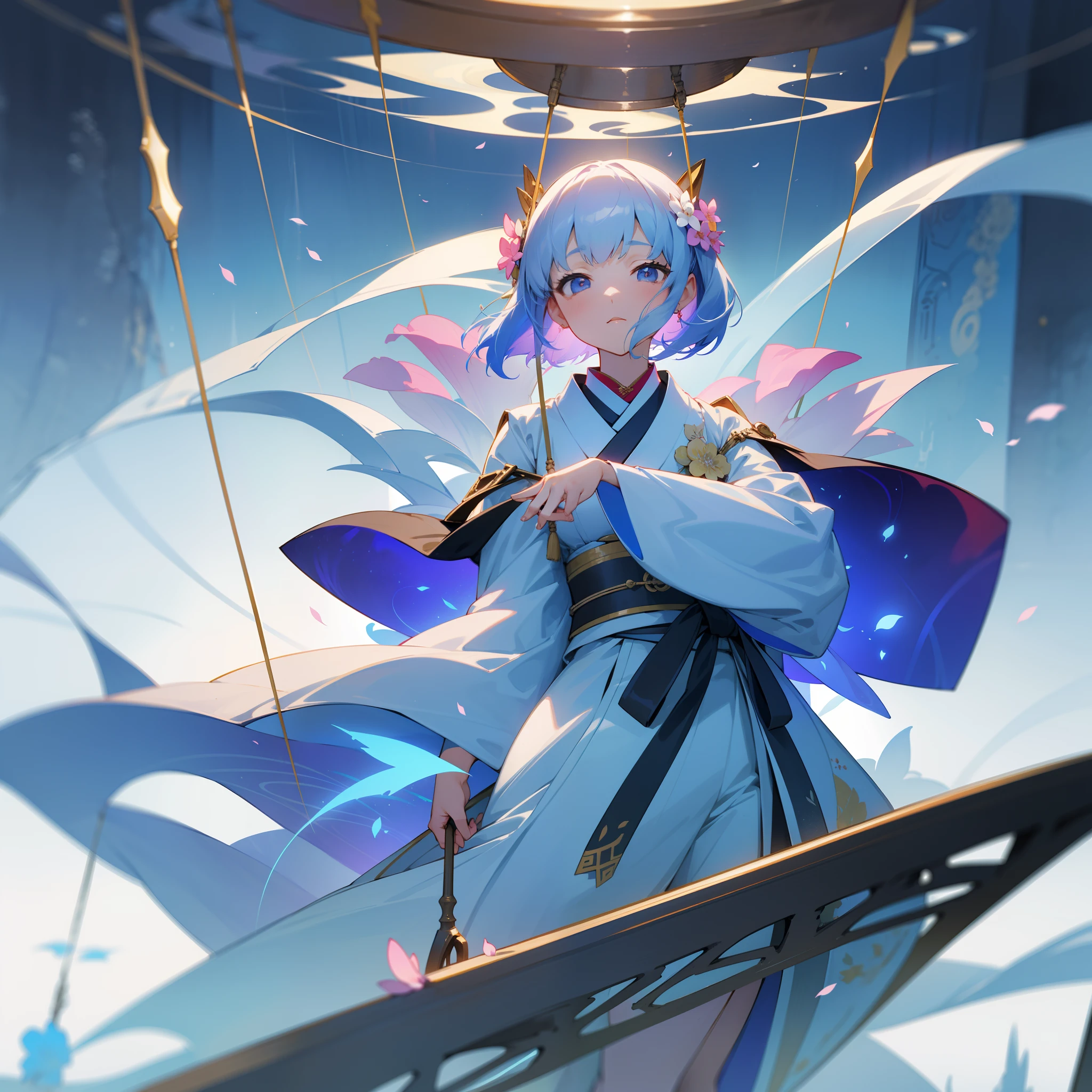 Flowers are placed on the scales、Beyond the swinging、There was a woman wearing Japanese clothes.。In her eyes、It seemed that a deep secret that transcended time and space was hidden.。The surrounding scenery is strangely distorted.、The line between reality and illusion was blurring。
