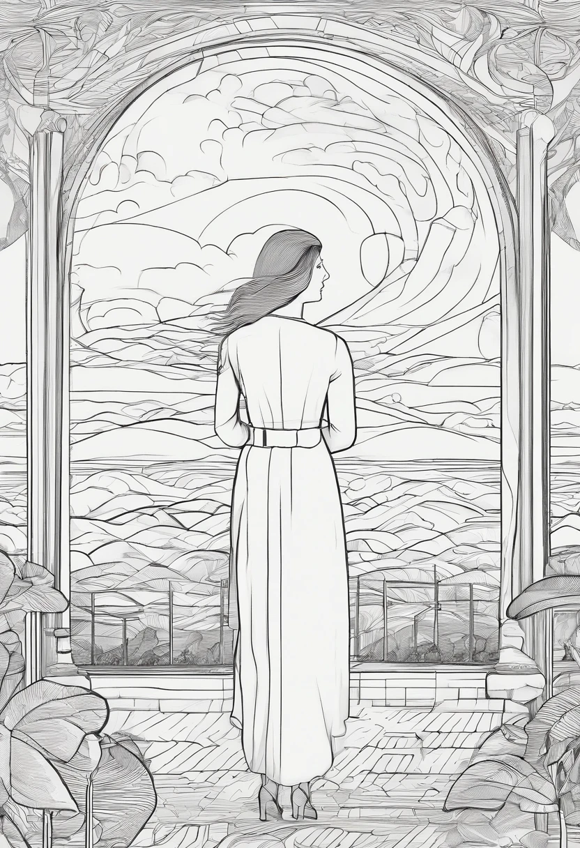 A girl looking in sky dreaming of escape from of ife