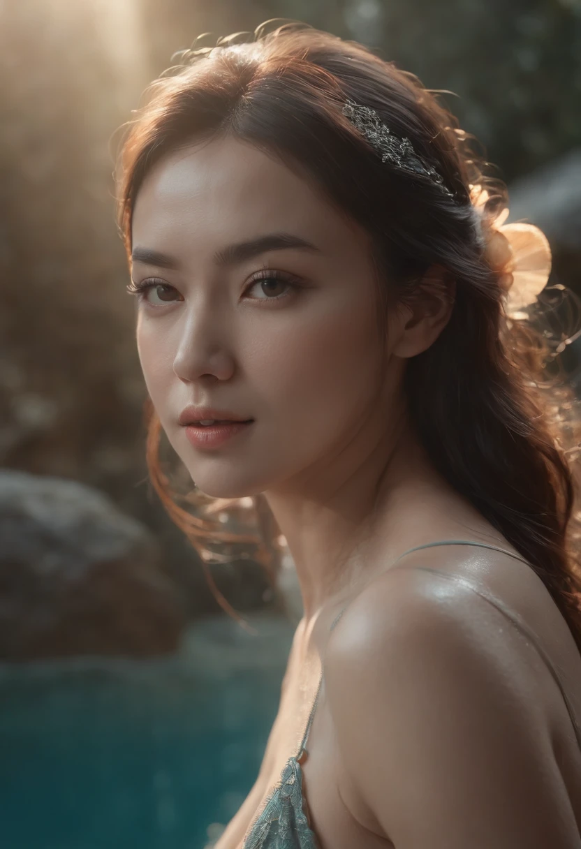 (photo by natural hot spring:1.2), (captivating photograph featuring a Chinese woman with her hair tied back:1.1), (relaxing in a natural hot spring in a picturesque outdoor setting:1.1), (wearing a bikini that complements the serene environment:1.1), (her body adorned with intricate and beautiful oriental tattoos:1.1),(do not show hands, Arms up do not show hands red lingerie sculptural body with gold 1.1) (Canon EOS R6 camera, perfect for capturing outdoor scenes:1.2), (paired with a Canon RF 24-70mm f/2.8L IS USM lens for versatile captures:1.2), (the warm water embracing half of her body, creating a soothing contrast:1.1), (the play of light and shadow accentuating her tattoos and form:1.1), (her relaxed and contemplative expression blending with the tranquil surroundings:1.1), (the natural beauty of the hot spring's surroundings enhancing the composition:1.1), (a moment of serene immersion in nature, where the woman and the environment are in harmony:1.1), (an image that captures the fusion of artistry, culture, and natural beauty:1.1)), Cinematic, Hyper-detailed, insane details, Beautifully color graded, Unreal Engine, DOF, Super-Resolution, Megapixel, Cinematic Lightning, Anti-Aliasing, FKAA, TXAA, RTX, SSAO, Post Processing, Post Production, Tone Mapping, CGI, VFX, SFX, Insanely detailed and intricate, Hyper maximalist, Hyper realistic, Volumetric, Photorealistic, ultra photoreal, ultra-detailed, intricate details, Super detailed, Full color, Volumetric lightning, HDR, Realistic, Unreal Engine, 16K, Sharp focus, Octane render