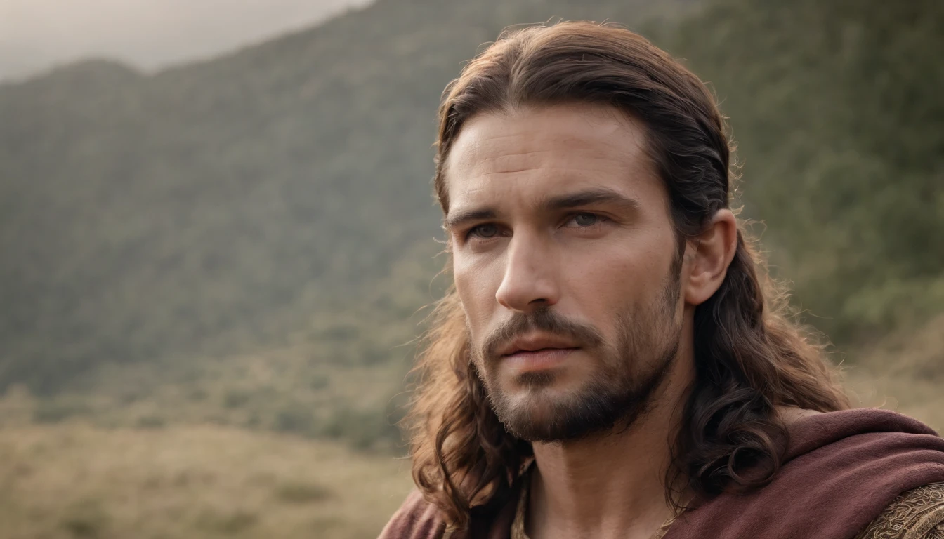 Character David from the Bible, Olhando para mim, perfectly proportions, Imagem centralizada, visualmente rico, cinemactic, Mschiffer, Arte do papel de parede, Papel de parede UHD, Ultra sharp focus