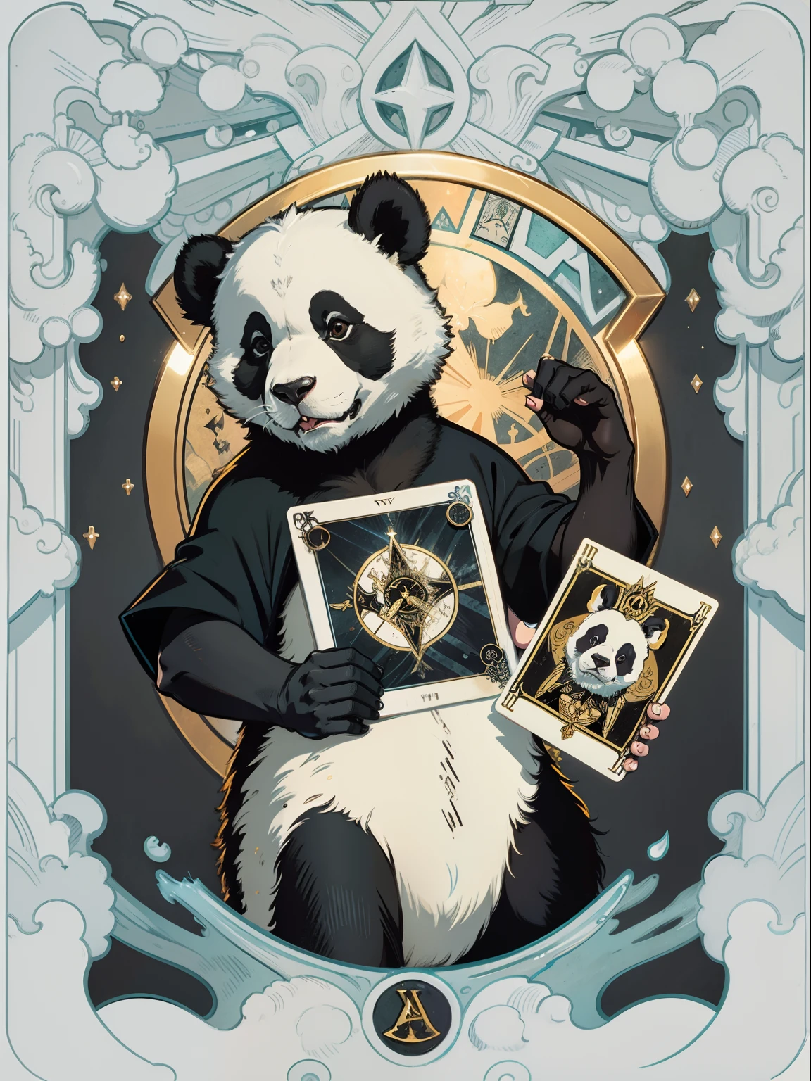 Tarot cards, panda