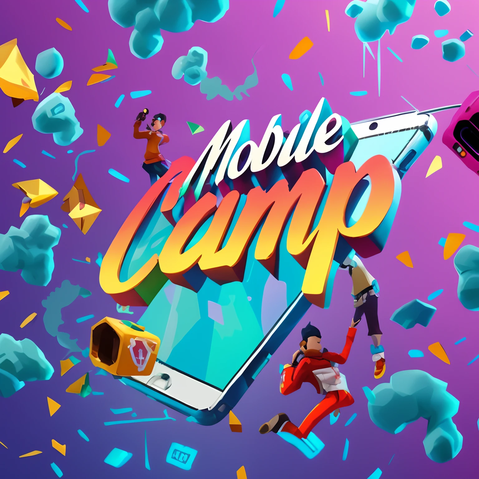 a close up of a cell phone with a cartoon character on it, mobile game art, mobile game, mobile game asset, 🕹️ 😎 🔫 🤖 🚬, mobile still frame. 4k uhd, mobile game background, cyril rolando and goro fujita, mobile, mobile game style, 3 d icon for mobile game, summer camp