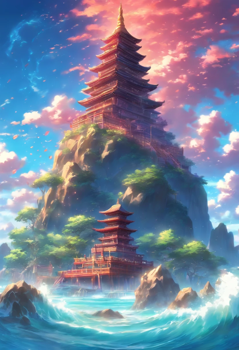 Hindu shrine near ocean