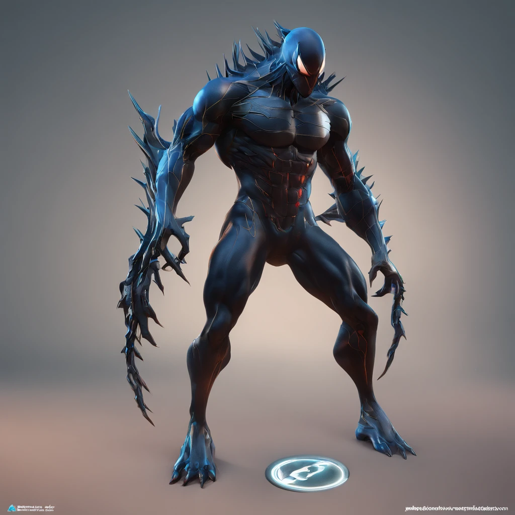 venomize,symbiote,Human perspective,Humanoid robots,Male,Black body,Dripping,Sweat,Wet,Open mouth,Blood basin mouthful,Sharp teeth,Long tongue,There is mucus on the tongue,Muscular male,large pecs,Abs are prone to negative skin,Black and blue body,Sweat,Mucus attaches to the body,Greasy and shiny body,Majestic body,Giant body,perfect bodies,Shark line diagram,Whole body diagram,Wide feet,Sharp nails,Wide palms,sharp fingernails,Inverted trapezoidal,Stout arms,Stout body,The body arches slightly forward,Black mucus is all over the body,Venom symbionts,The symbiote is a part of you