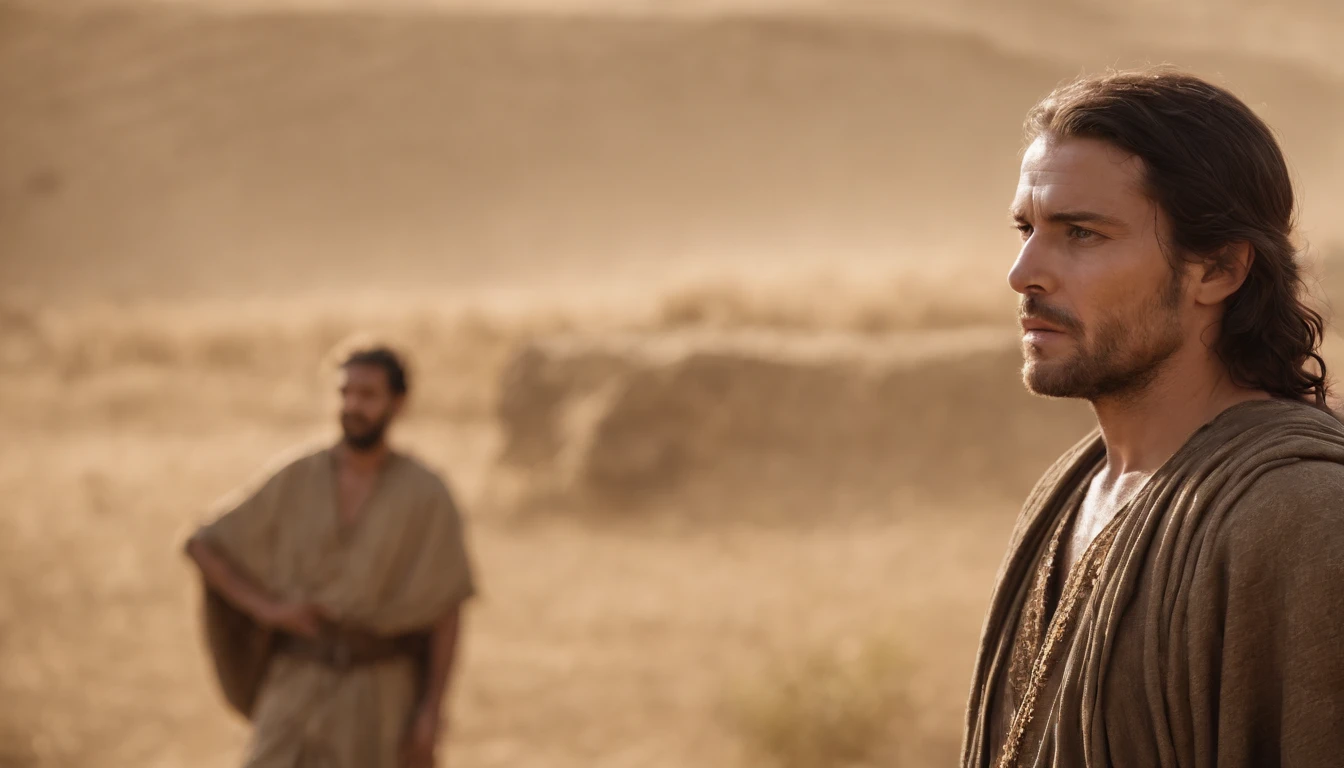 Character David from the Bible, Olhando para mim, perfectly proportions, Imagem centralizada, visualmente rico, cinemactic, Mschiffer, Arte do papel de parede, Papel de parede UHD, Ultra sharp focus