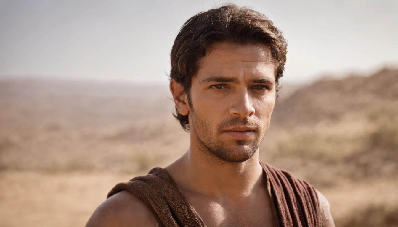 Character David from the Bible, Olhando para mim, perfectly proportions, Imagem centralizada, visualmente rico, cinemactic, Mschiffer, Arte do papel de parede, Papel de parede UHD, Ultra sharp focus