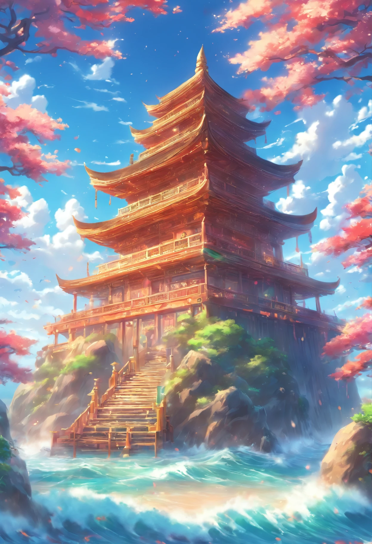 Hindu shrine near ocean