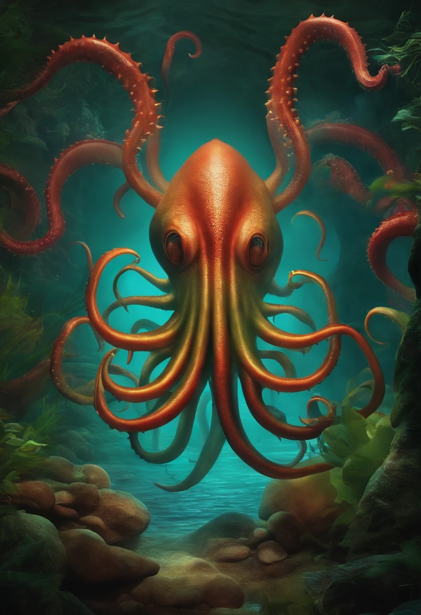 Cthulhu,Monster,Fish,tentaculata,A polluted underwater world,There is no light in the sky