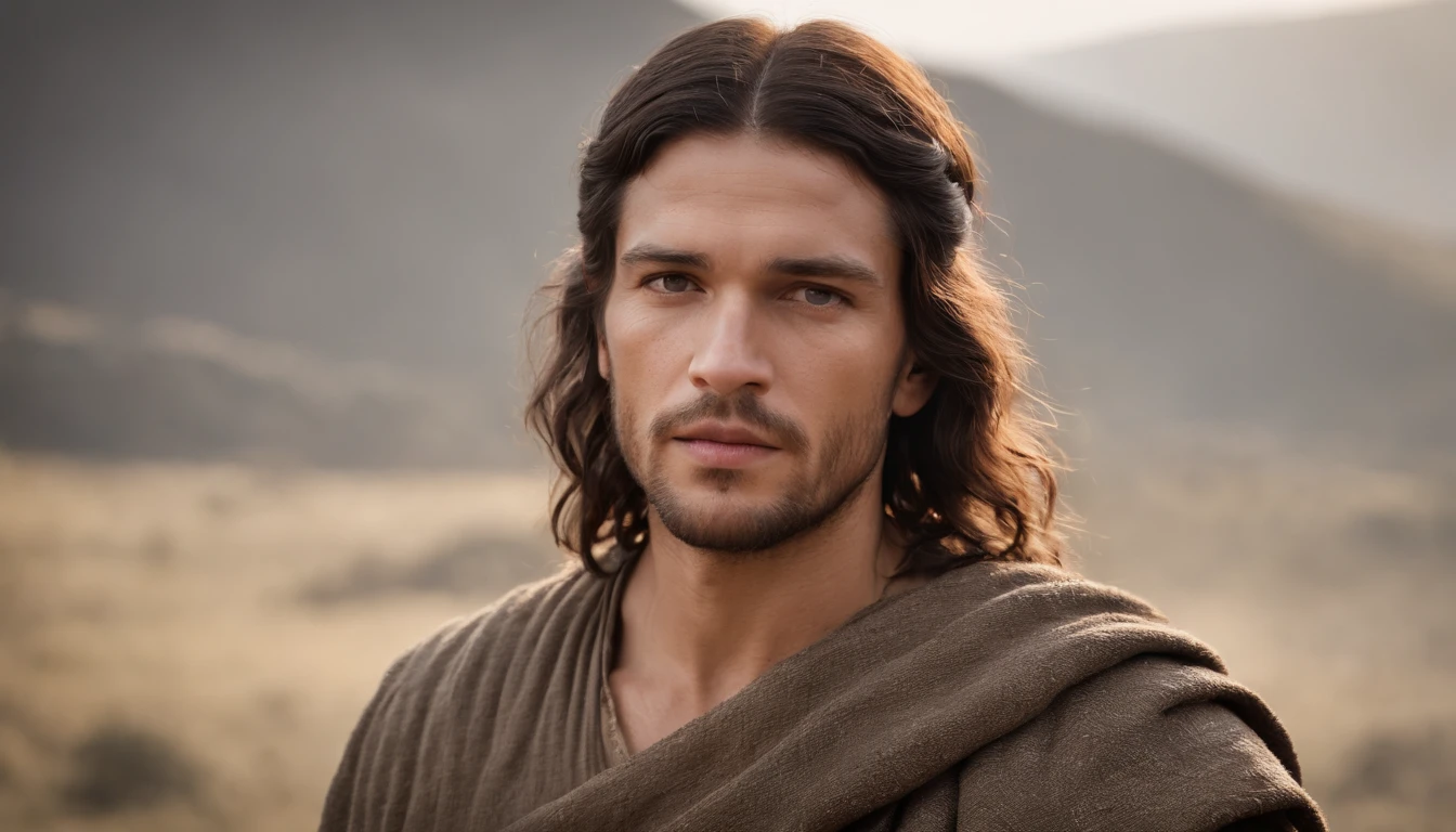 Character David from the Bible, Olhando para mim, perfectly proportions, Imagem centralizada, visualmente rico, cinemactic, Mschiffer, Arte do papel de parede, Papel de parede UHD, Ultra sharp focus
