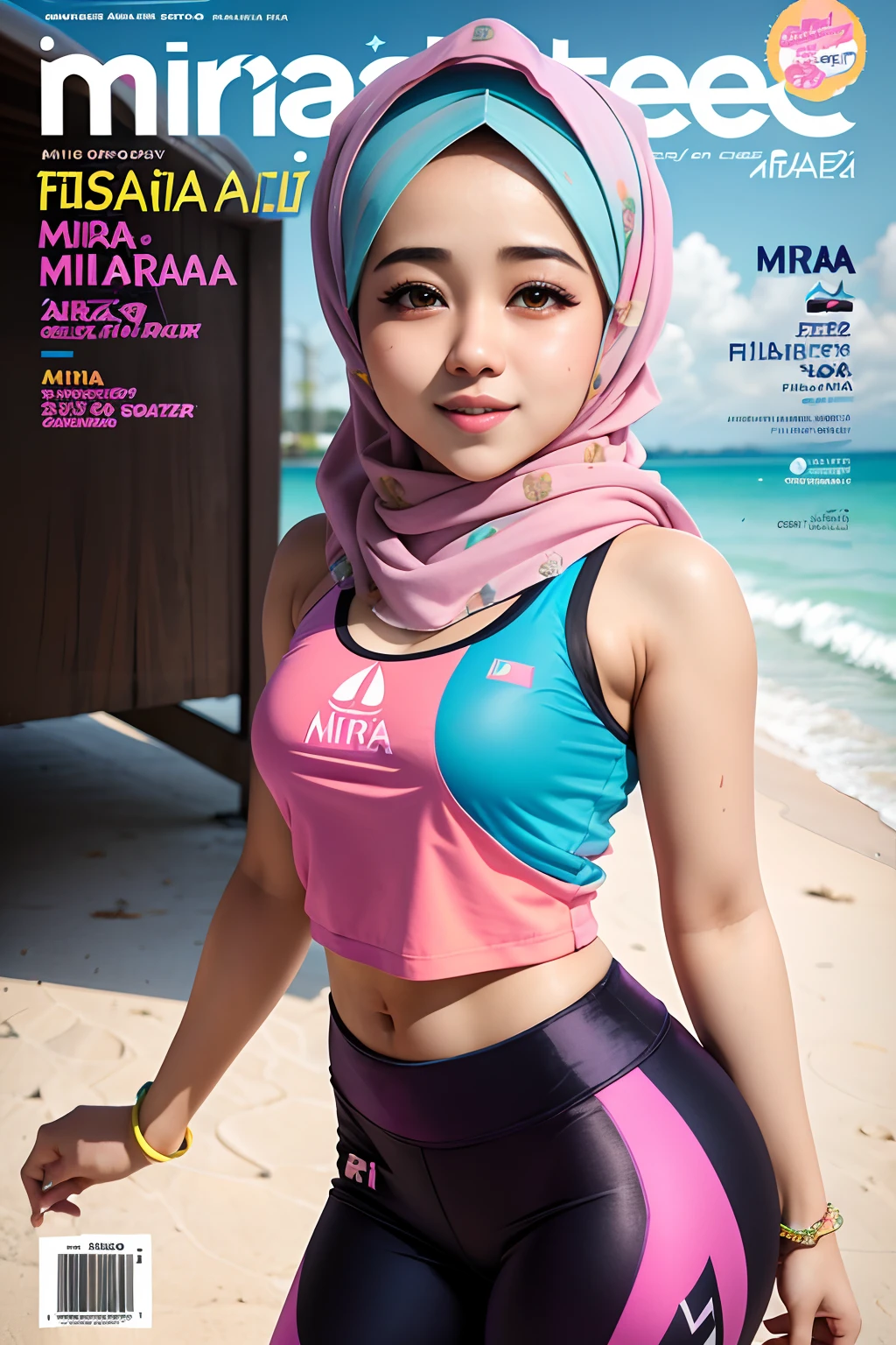 HIJAB MALAY GIRL, masutepiece, High quality, UHD 32K, Realistic face, Realistic skin feeling , A Japanese Lady, 8 , Little Gite and baby-like face, Women's Competition One-Piece Swimsuit, Sitting, itting open legs, Spread Leg, (((facials))), (((Sadness))), (((flat chest))),
