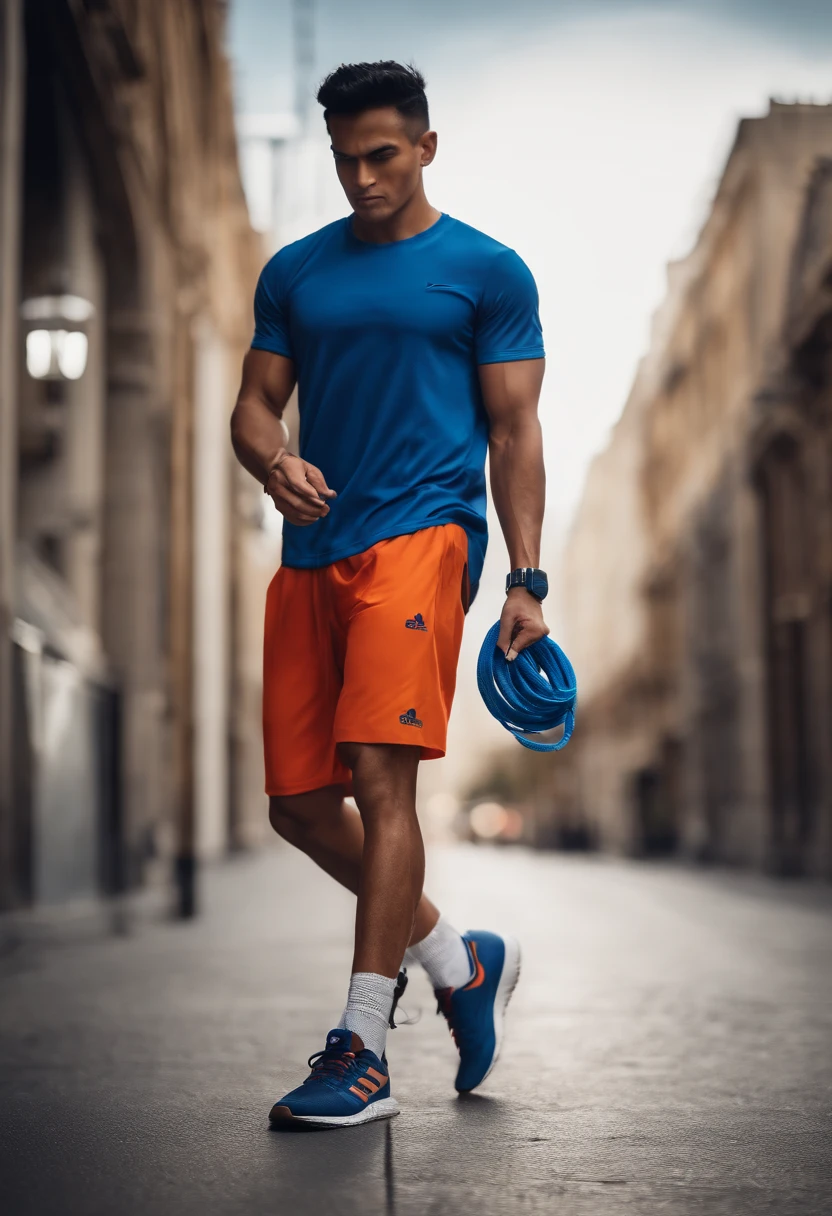 arafed image of goku holding a shoe with a blue shoelace, advertising photo, product advertisement, photography shot, advertising photography, salomon, official product photo, ad image, promo image, advertisement photography, cover shot, sneaker photo, running shoes, eng kilian, photoshoot, reebok, promotional images, eye catching composition, commercial photo