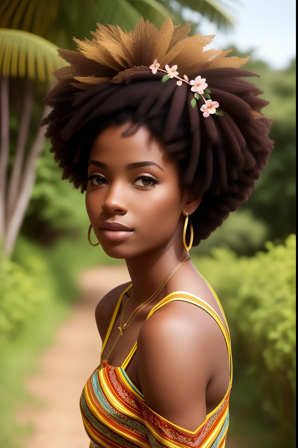 flowers in hair