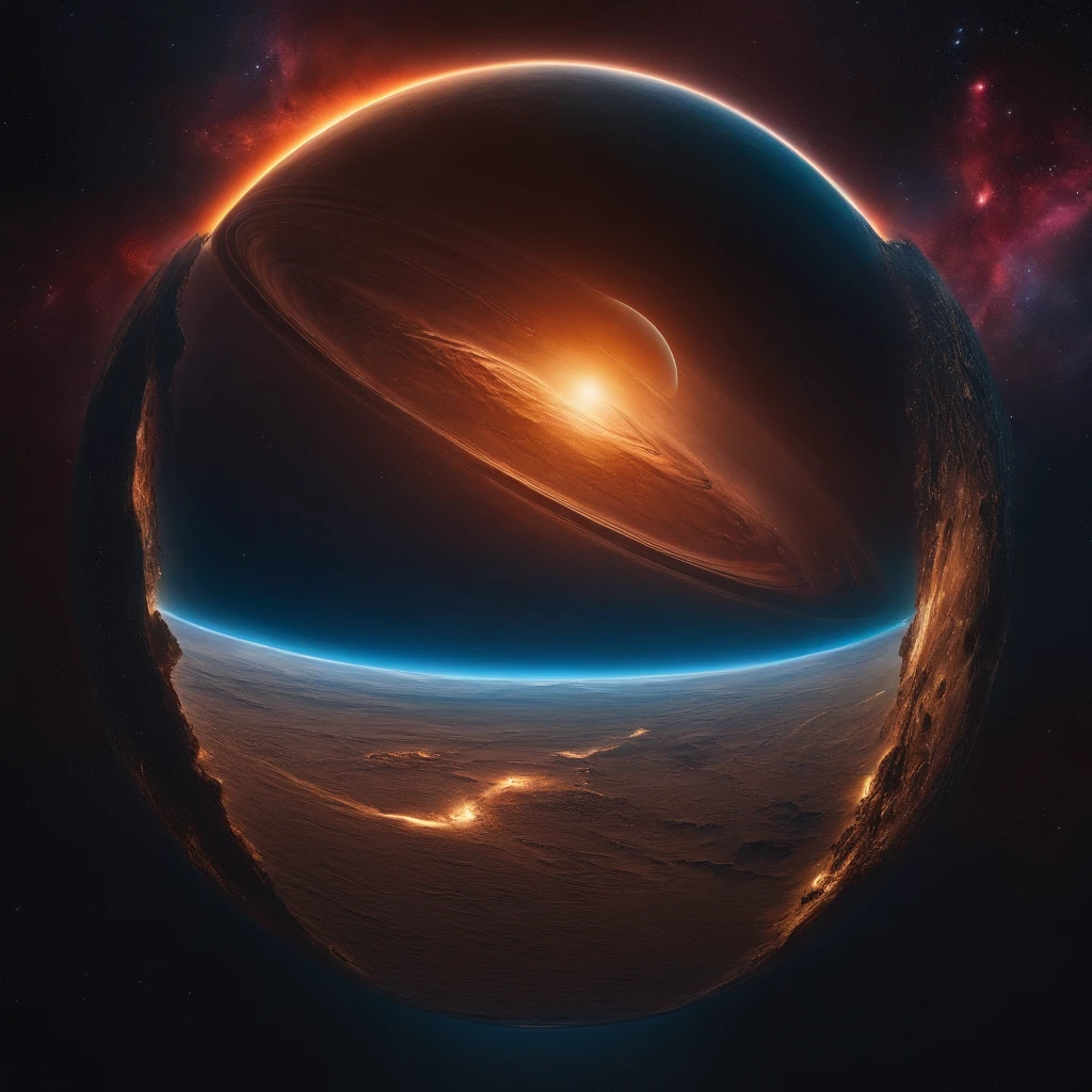 planet earth,In the universe,(plethora of colors,Best quality,high detal,tmasterpiece,cinmatic lighting,4K,Chiaroscuro)