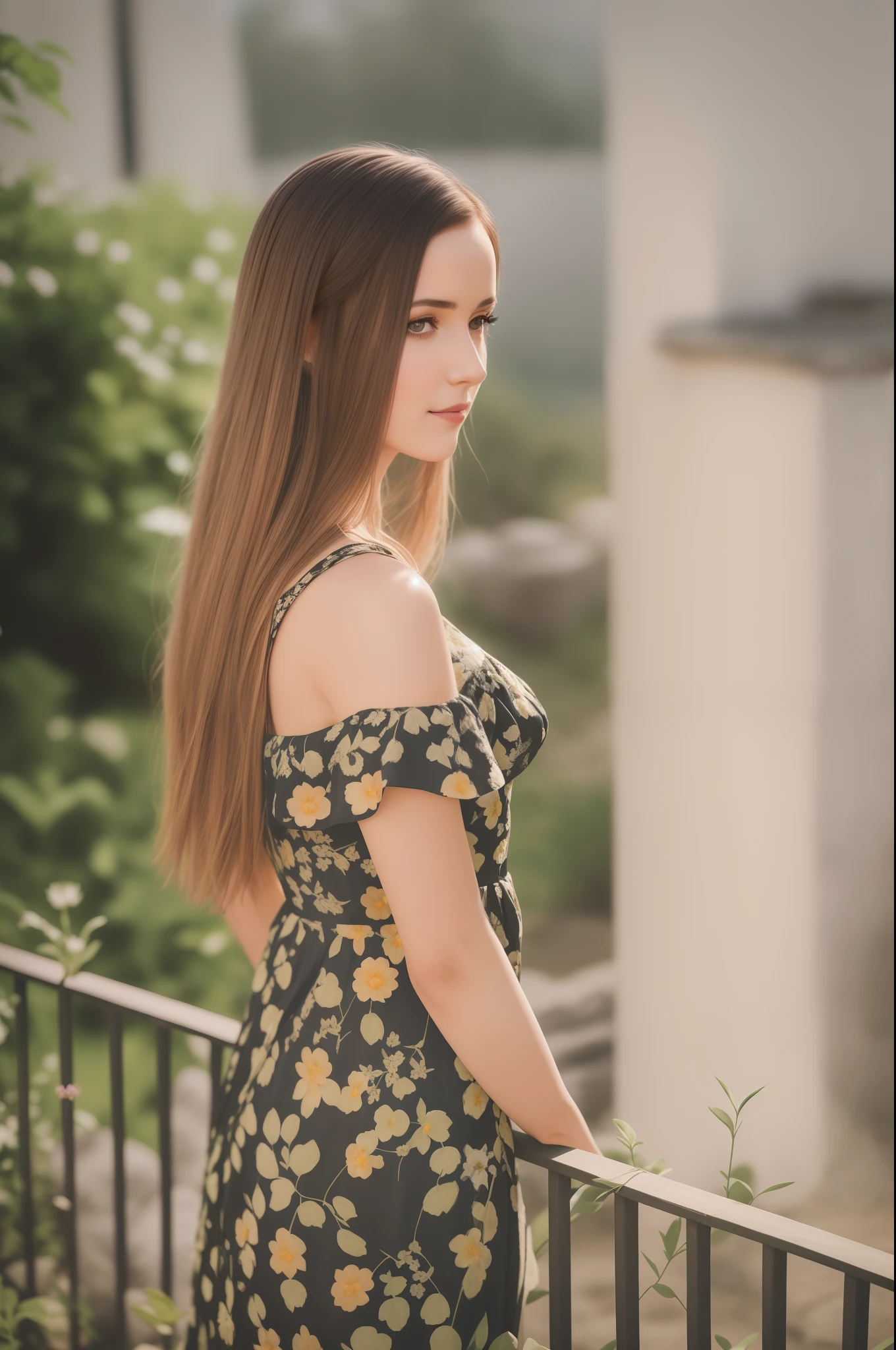 arafed woman sitting on a rock in a dress in a garden, mid shot portrait, 90 mm portrait, ukrainian girl, photo taken with Sony A7R3, photo taken with Sony, 90mm portrait, 90mm portrait, ekaterina, portait photo, portrait shot