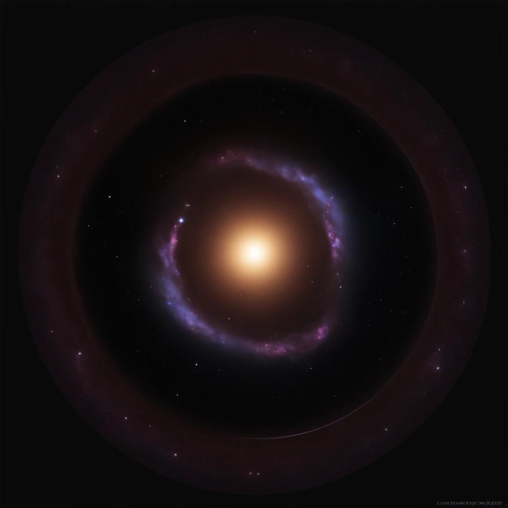 Black holes in the universe,in a panoramic view,(plethora of colors,Best quality,high detal,tmasterpiece,cinmatic lighting,4K,Chiaroscuro)