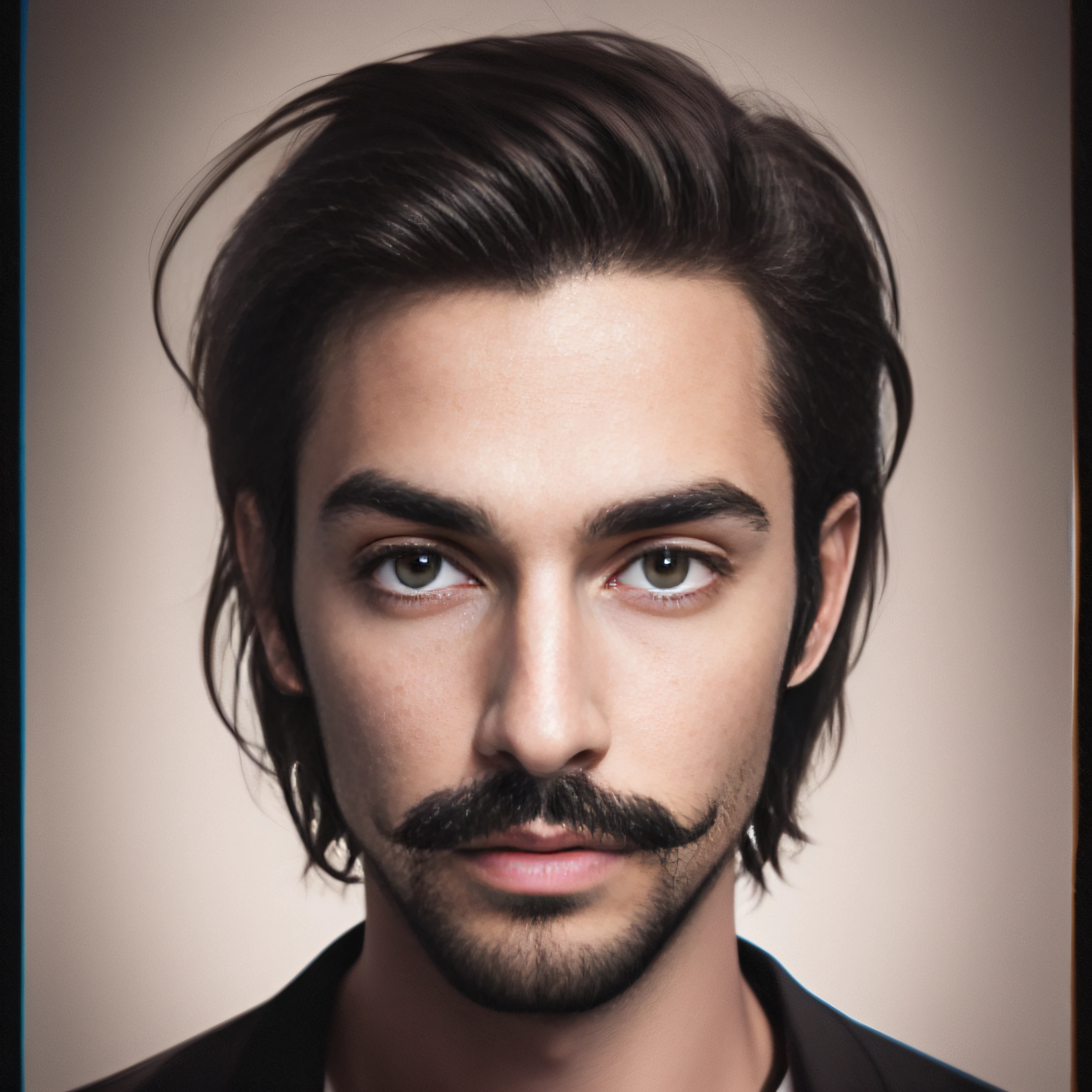 no beard and a mustache
