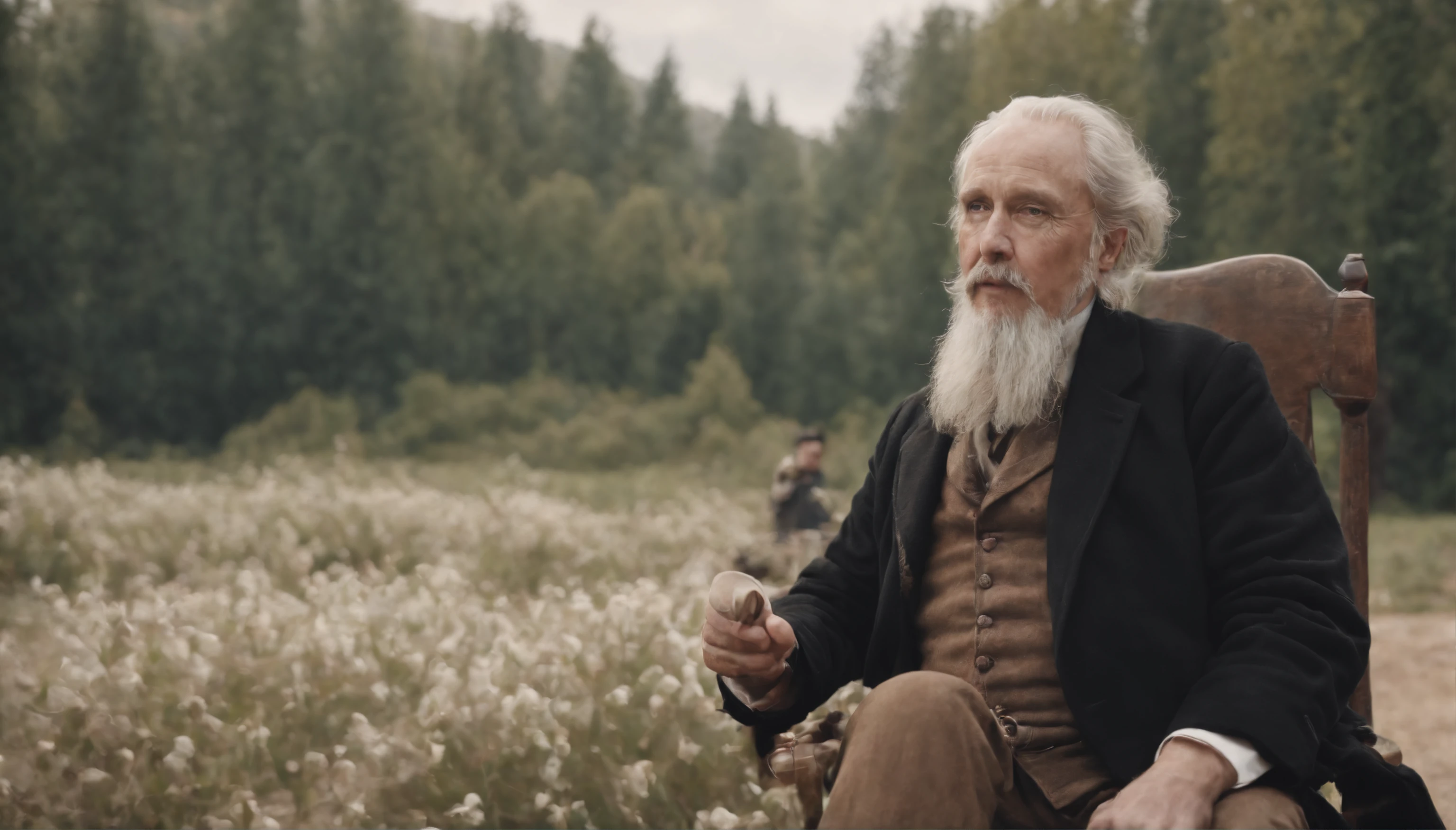 An old gentleman with a goatee is taking off his boots, 8K分辨率,Wallpaper masterpiece，Best quality，digitial painting，Highly meticulous，Ultra high quality