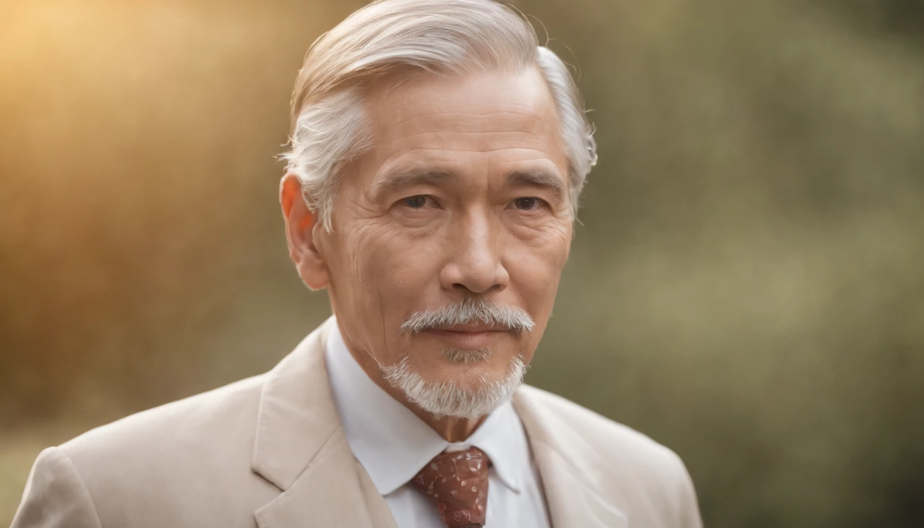 Old gentleman with a goatee, 8K分辨率,Wallpaper masterpiece,Best quality,digitial painting,Highly meticulous,Ultra high quality