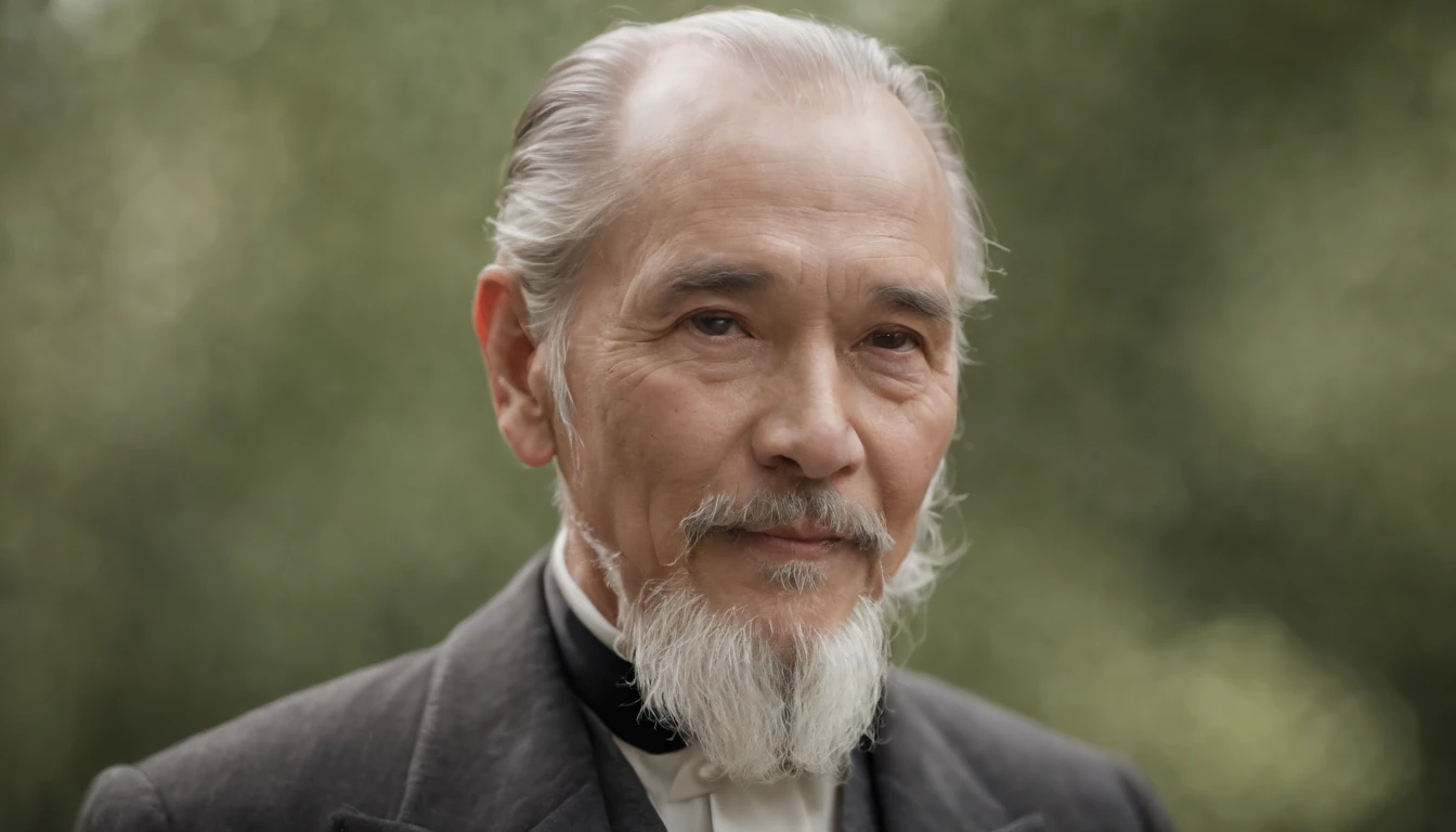 Old gentleman with a goatee, 8K分辨率,Wallpaper masterpiece，Best quality，digitial painting，Highly meticulous，Ultra high quality