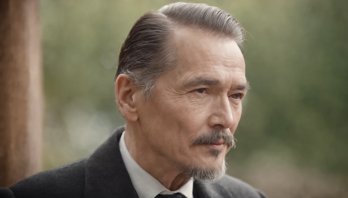 Old gentleman with a goatee, 8K分辨率,Wallpaper masterpiece,Best quality,digitial painting,Highly meticulous,Ultra high quality