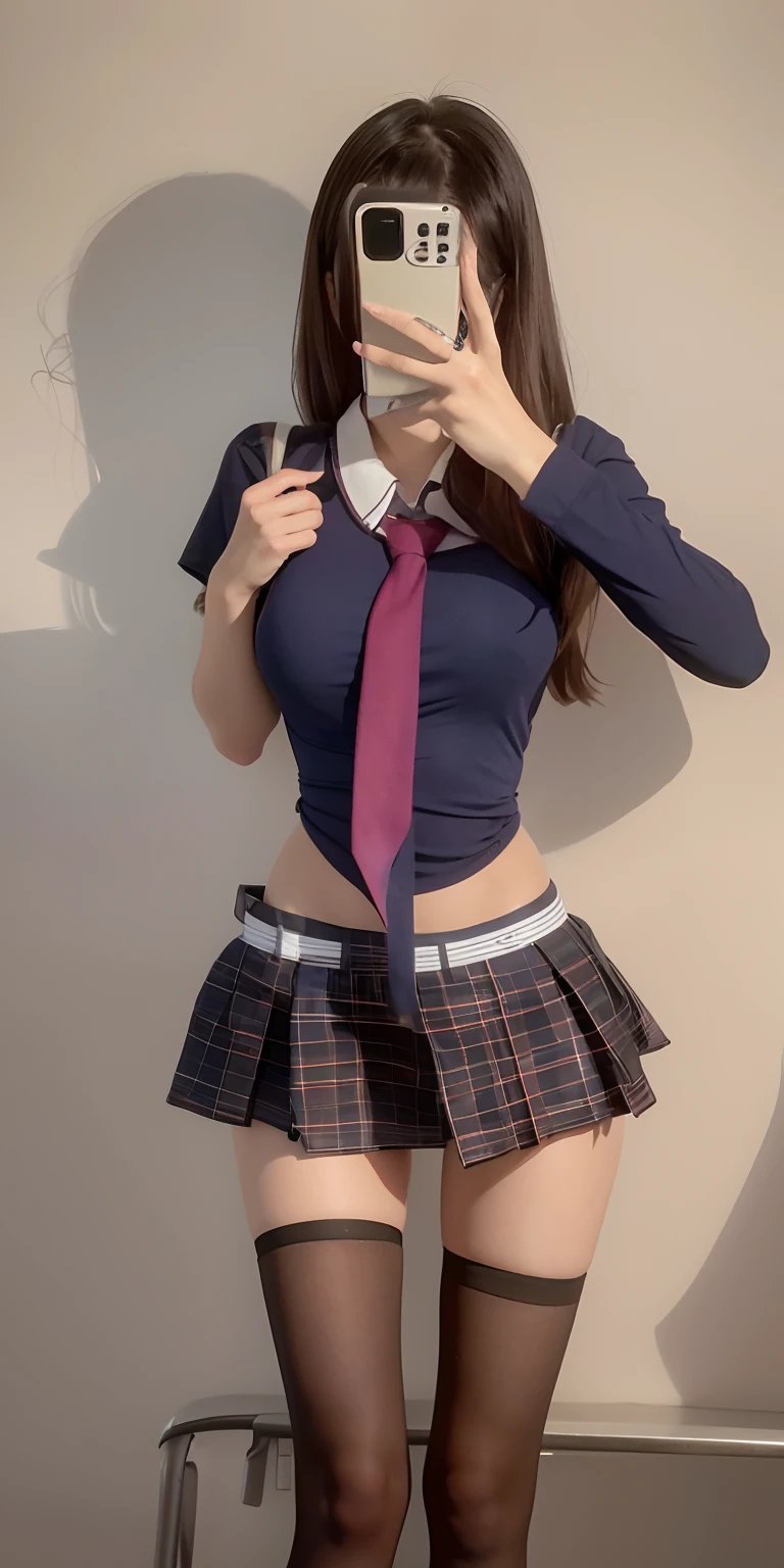 Arad woman taking a selfie wearing skirt and tie, Surrealism female students, Surrealism female students, cute female student, Realistic schoolgirl, JK school uniform, in school uniform, dressed as schoolgirl, japanese girl school uniform, Japanese school uniform, in school uniform, Sexy outfit, Female Student, of a schoolgirl posing, school uniform